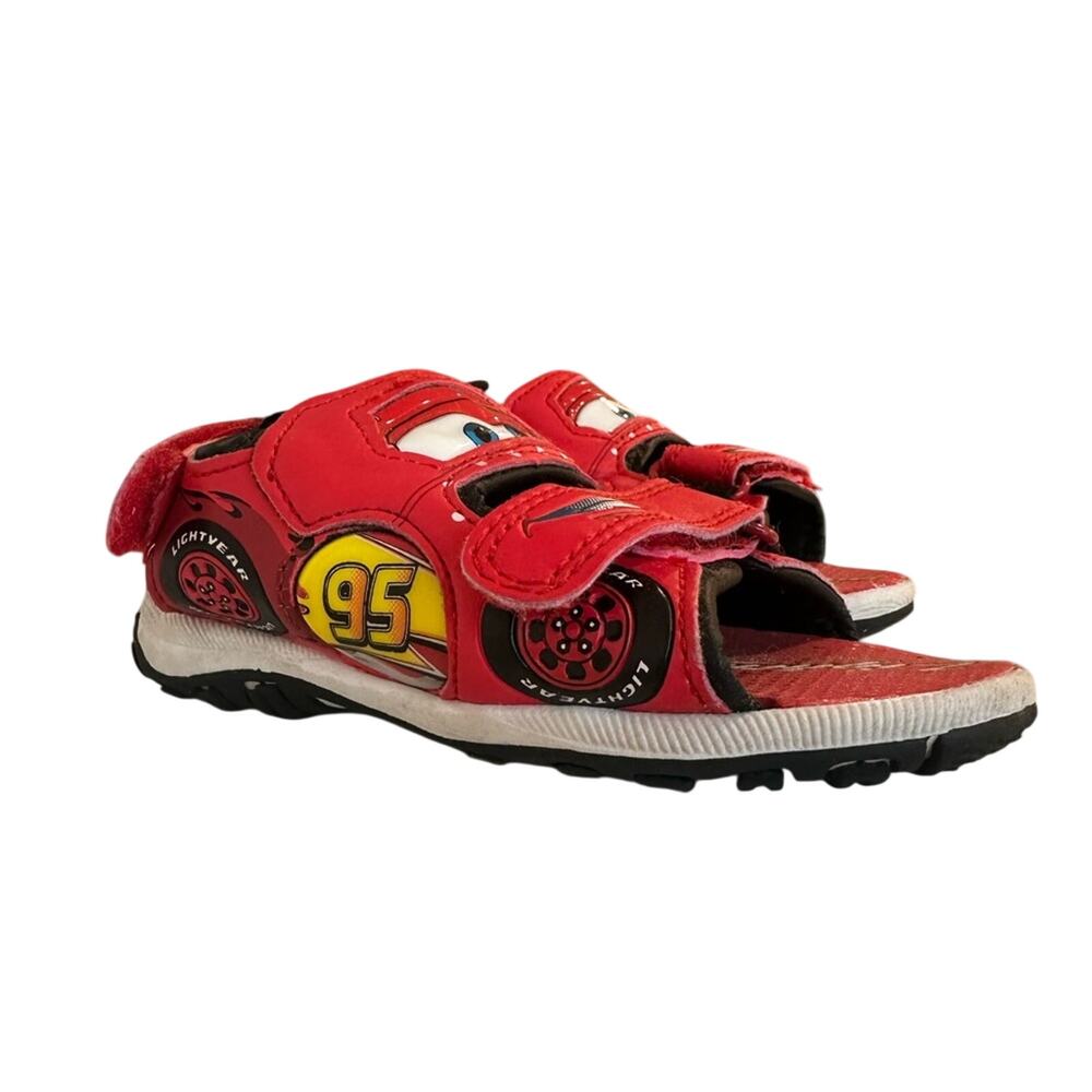 Disney Pixar Cars Red Lightning McQueen Toddler Sandals, Size 8